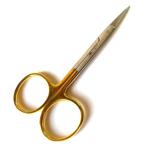 Instrumentos dentales de acero inoxidable de alta calidad, tijeras curvas 4,5, instrumentos quirúrgicos veterinarios dentales - Product Image 1