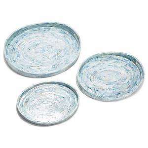 Top Vente Produit Nacre Plateaux Décoratifs Maison Nourriture À Manger Plateaux Décor Durable Tissé Sûr Organisateur De Stockage À La Maison - Product Image 2