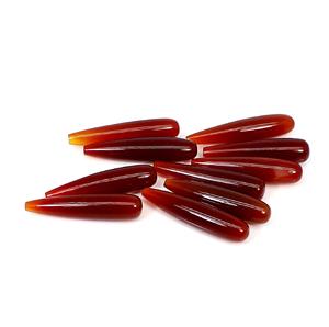 โนนิ็กซ์แดงคาร์เนเลียนเฉดสี 28x7 มม. หินหยดเรียบปรับเทียบอัญมณีหลวมเรียบสําหรับทําเครื่องประดับ - Product Image 4