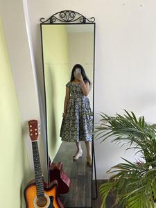 Free-Spirited Bohemian Maxi <strong>Dress</strong> Summer Styling with Colorful Ethnic Pattern Romantic Puff Sleeves Tiered Skirt &amp; A-Line Fit