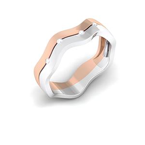 Bague en or massif 14K/18K pour homme certifié IGI pour fiançailles de mariage ou bijoux cadeaux - Product Image 1