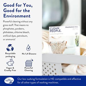 Feuilles de lessive The Clean People, parfum frais, paquet de 96 - Product Image 5