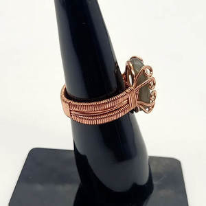 Luxe fait à la main Labradorite pierre précieuse anneau métal laiton 10To12MM concepteur à la mode bijoux en pierre naturelle pour cadeau d'anniversaire et elle - Product Image 4