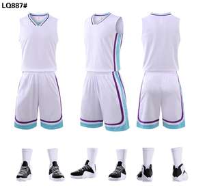 Uniforme de ropa de baloncesto bordado personalizado para hombres, camisetas de baloncesto Retro, jersey de sublimación de secado rápido transpirable de malla - Product Image 2