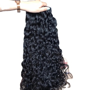 Nouvelles extensions de cheveux humains Remy bruts originales, vague profonde lâche, double trame, paquets de beauté pour machine à peau, style féminin - Product Image 4