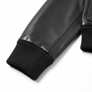 Veste en cuir tissé courte élégante pour femme, logo personnalisé, vente en gros 2026, fermeture éclair noire - Product Image 4