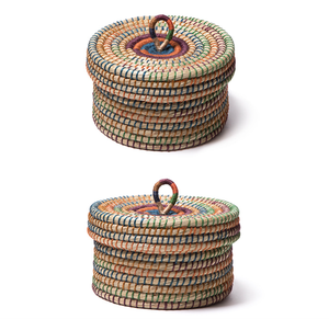 Cajas de algas marinas naturales de estilo único, caja de almacenamiento con tapa para adornos, dormitorio y contenedor en sala de estar, nuevo diseño - Product Image 5