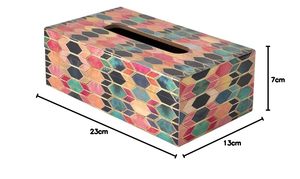 Boîte à mouchoirs imprimée en bois classique support élégant et abordable pour restaurant et hôtel boîte à mouchoirs imprimée en bois fabriquée à la main - Product Image 6