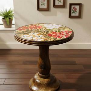 ฐานวางเค้กไม้ลายดอกไม้สวยงาม ฐานตั้งทรงสูง ทำจากไม้ธรรมชาติ เป็นมิตรกับสิ่งแวดล้อม งานแฮนด์เมด สำหรับการนำเสนอขนมหวานอย่างมีระดับในงานปาร์ตี้ - Product Image 2