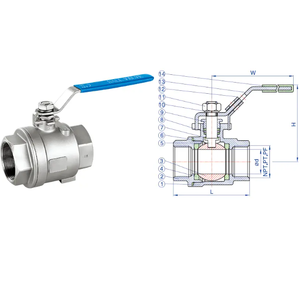 Vanne d'arrêt à bille personnalisée OEM 1PC 3000 PSI 6000 PSI Port réduit complet Certifié CE Eau Électrique Pneumatique Hydraulique - Product Image 2