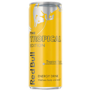 Venta al por Mayor de Bebida Energética Redbull Tropical Edition Sin Azúcar, Carbonatada, 250ml/330ml, Alta en Taurina y Vitaminas - Product Image 3