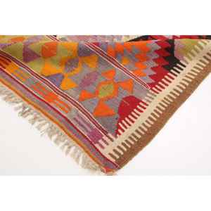 Tapis turc vintage 5,4 x 8,8 pieds, tapis oriental en laine rouge orangé - Product Image 5