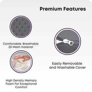 Coccyx Chair <b>Cushion</b> Seat Pad Orthopedic Ergonomic Memory Foam Gel Knitted Therapy Technique Pressure Relief Lumbar Pillows Seat - Product Image 6