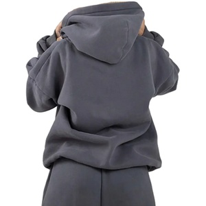 Logo personnalisé Poids lourd 600 GSM 100% Coton vierge Pullover Boxy Baggy Hoodie et pantalons de survêtement Survêtements Fabricant de survêtements - Product Image 6