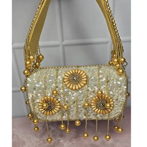 Opulent Pearl Sequence Flap <b>Bags</b> Fashionable Lustrous Pearl Elegance <b>Clutch</b> Purse with Regal Glow Cascading Flap <b>Bag</b> - Product Image 1