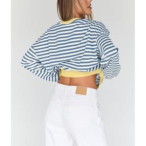 Wholesale Women's Cotton Sweatshirt Long Sleeves Neck New Design Luxury Yarn Dyed Comfortable for Winter Season Made Bangladesh - Product Image 5