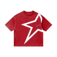 Camiseta Unisex de Talla Grande con Diseño Holgado, Bordada, Corta, Transpirable, de Tela Waffle Ecológica para Mujer, ODM OEM