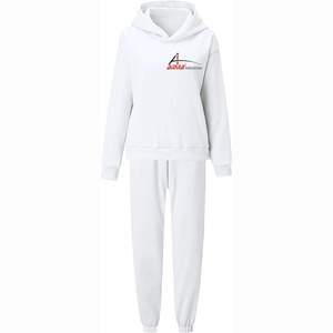 Best Selling <b>Women's</b> Jogging Suit in White Color With Hooded Collar & <b>Trousers</b> With Ribbed Cuff High Quality <b>Trousers</b> - Product Image 1