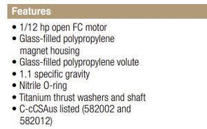 ปั๊มขนาดยักษ์582002 USA ปั๊มต่อต้านกรด4-MD ปั๊มขับเคลื่อนแบบแม่เหล็ก - Product Image 4