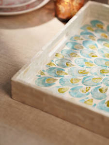 Diseño atractivo, opción altamente recomendada para las vacaciones árabes, Ramadán Eid, bandeja para servir con incrustaciones de nácar de Vietnam - Product Image 6