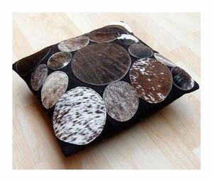 Authentic Natural Leather Hair on Patchwork for Home Luxury Cushion Cover <b>Pillow</b> Case <b>Decoration</b> - Product Image 2