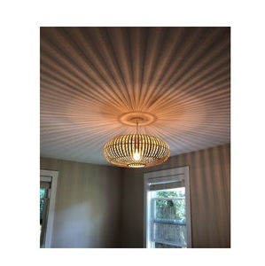 Lámparas Colgantes LED Hechas a Mano de Estilo Nórdico Moderno Vintage, Lámpara Colgante de Hierro y Ratán con Jaula Artística, Color Personalizado, para Cocina y Sala de Estar - Product Image 1