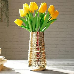 Florero de hierro moderno, flecha grabada, la mejor decoración interior y exterior para el hogar, para bodas, cumpleaños, sala de estar, Material metálico de calidad - Product Image 1