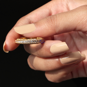 Anillos de Compromiso de Oro Amarillo de 14 Quilates con Baño de Rodio y Diamantes Cultivados en Laboratorio, Corte Brillante, Claridad VVS Mejorada, Anillos de Boda - Product Image 5