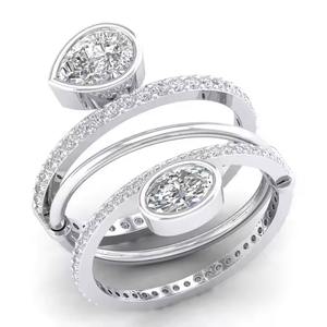 Diseño elegante 14K oro blanco IGI certificado laboratorio cultivado diamante anillos de compromiso para mujeres regalo de boda de lujo joyería fina - Product Image 6