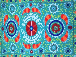 Sábana de algodón de estilo uzbeko bordada a mano Suzani, cubierta de mesa colgante de pared para uso doméstico, manta elegante, artesanos uzbekos - Product Image 4