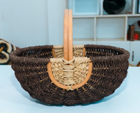 Panier en rotin 2024 utilisé pour le pique-nique, le panier de fruits, le cadeau pour votre maison au meilleur prix au Vietnam.