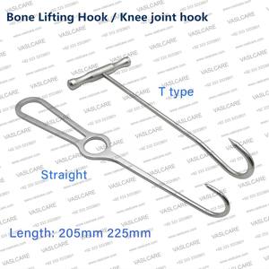 Crochet osseux, instrument de chirurgie orthopédique, rétracteur réutilisable, crochet de levage, acier inoxydable allemand, outil chirurgical vétérinaire manuel - Product Image 2
