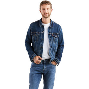 Veste personnalisée surdimensionnée d'hiver pour hommes en toile épaisse denim coupe-vent avec col décontracté jean chaud de style Hip Hop et Vintage - Product Image 3