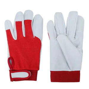 Guantes de soldadura de cuero, herramienta de Color aleatorio, guante protector resistente al desgaste, suministros para soldador, guantes cómodos de trabajo seguros en el lugar de trabajo - Product Image 3
