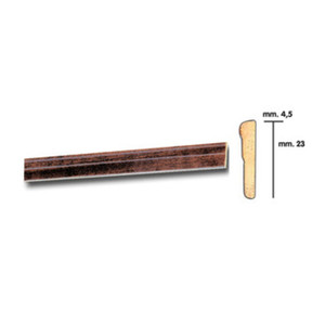 Cornice per Pareti 4,5x23 Barocco 200 Cm Noce Mansonia - Product Image 1