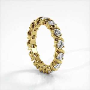 แหวนหมั้น Infinity ขนาด 3 มม. ประดับเพชรทรงกลมเพาะเลี้ยงในห้องปฏิบัติการ ดีไซน์แบบเชือก แหวนแต่งงานเรียบหรู แหวนครบรอบสำหรับผู้หญิง เครื่องประดับออกแบบตามสั่ง - Product Image 3