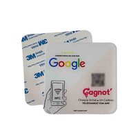 Plaque NFC personnalisée de haute qualité pour menu, plaque à bulles, étiquette de table, autocollant avec code QR pour Google et Instagram Follow