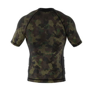 Rash Guards pour hommes sublimés séchage rapide à manches courtes entraînement sport et fitness chemises de compression - Product Image 2