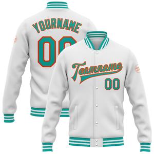 Vente en gros dans l'industrie directe de bombardiers décontractés hiver personnalisés noir rose-aqua varsity letterman jacket - Product Image 2