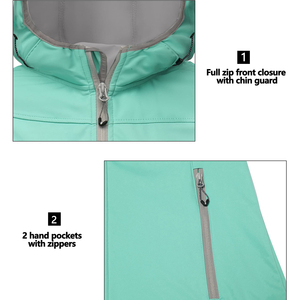 Women's Windbreaker Jacket-Active Sports & Running <b>Waterproof</b> Breathable Raw Canvas & Nylon Fabric Eco-Friendly - Product Image 6