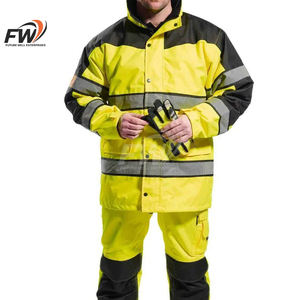 Chaquetas de seguridad Softshell para construcción con cintas reflectantes, chaquetas de trabajo personalizadas de alta visibilidad para hombres - Product Image 2