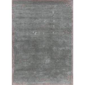 Tapis tufté à la main en laine et viscose, couleur unie bleu, effet bruit blanc, rectangulaire 9x12, pour salon, couloir, épaisseur 10mm, taille 4m - Product Image 1
