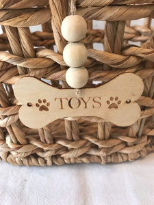 Natural Seagrass Woven Water <b>Hyacinth</b> Decorative Storage <b>Basket</b> Handmade with Your Brand Handle - Product Image 3