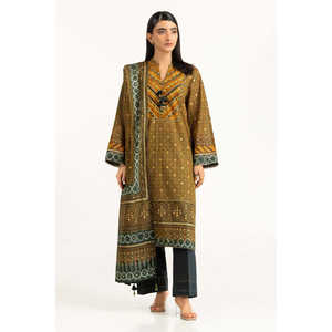 ชุดลำลองผู้หญิง 3 ชิ้น ลายพิมพ์ดอกไม้ สีน้ำตาลทอง - Product Image 4