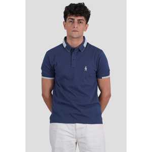 Camisa de Hombre de Punto Elástico Inteligente de Algodón Compacto con Rayas Piqué, Estilo Empresarial y Corporativo, Transpirable, Fabricada en India - Product Image 1