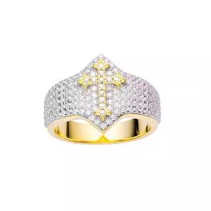 6.00 Carat VVS Moissanite Hip Hop <b>Ice</b> Out Round & Baguette Cut Diamond <b>Ring</b> Engagement Men's 925 Sterling Silver - Product Image 3