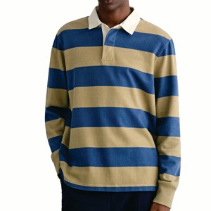 2025 hommes Durable à manches longues Rugby pour polos haute qualité confortable toile vêtements de tous les jours avec des regards classiques imprimer - Product Image 1