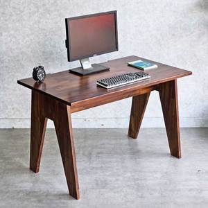 Escritorio de Madera de Acacia de 120x70cm con Caja para Gestión de Cables y Patas en Forma de A, Tipo de Producto: Abrigos para Mujer, SPD68217 - Product Image 2