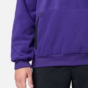 Sweat à capuche pour homme avec logo personnalisé, poignets côtelés, matière de haute qualité, couleur unie et poches kangourou, manches longues - Product Image 3