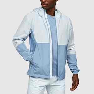 Veste de course à pied légère et imperméable avec doublure pour hommes, logo personnalisé, souple, séchage rapide, fermeture éclair complète - Product Image 3